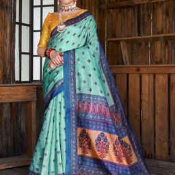 Anouk Woven Design Zari Art Silk Designer Saree-image-32