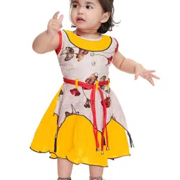 BAESD Girls Floral Printed Gathered Fit & Flare Dress-image-37