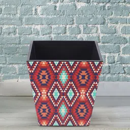 Reinvention Factory Red Ikat Printed Open Bin-10