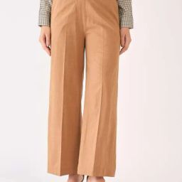 SALT Attire Brown Plain Trousers-image-77