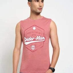 Sf Jeans By Pantaloons Pink Cotton Relaxed Fit Printed Tank Tee-image-25