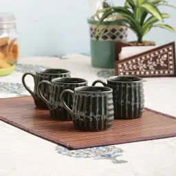 VarEesha Green Tea Cups (200 ml) - Set of 4-image-67