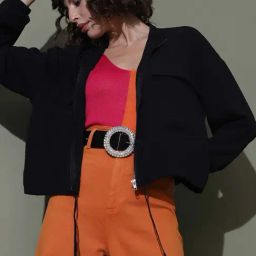 Vero Moda Black Regular Fit Bomber Jacket-46