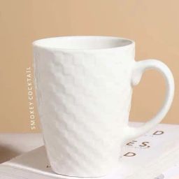 Smokey Cocktail White Ceramic Glossy Finish Tea Coffee Mug (400ml)-image-2