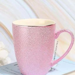 Smokey Cocktail Baby Pink Ceramic Glitter Coffee Mug (350ml)-image-67