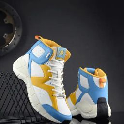 OFF LIMITS Men's RIDER Off White, Blue & Yellow Basketball Shoes-picture-25