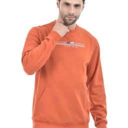 Lawman Pg3 Brown Regular Fit Printed Sweatshirt-image-4