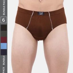 Dollar Lehar Assorted Cotton Regular Fit Briefs - Pack Of 6-picture-26