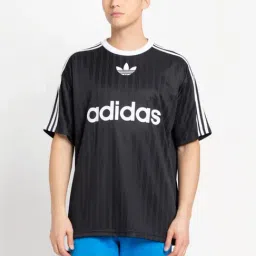 Adidas Originals Black Regular Fit Logo Printed Polo T-Shirt-picture-9