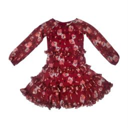 Gini & Jony Kids Brown Floral Print Dress-picture-3