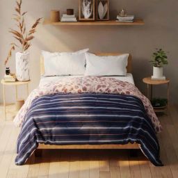 Bianca Romelio Navy & Brick 152 TC Micro Fabric Double Comforter-image-47