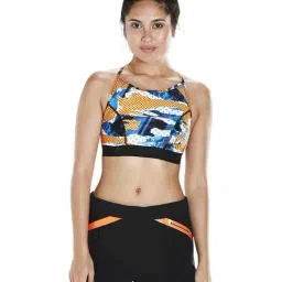 Speedo Multicolor Printed Swimwear Top-image-21