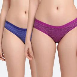 Friskers Blue & Purple Printed Panty Set - Pack of 2-image-20