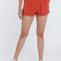 Zink London Red Regular Fit Shorts-picture-9