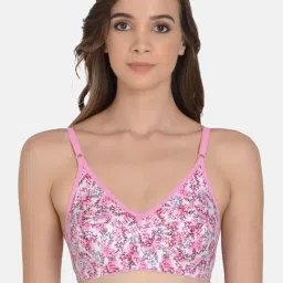 mod & shy Pink Printed Full Coverage Bra-picture-1