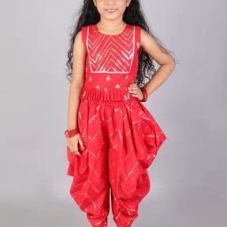 Lil Drama Kids Red Sequence Top Set-image-45