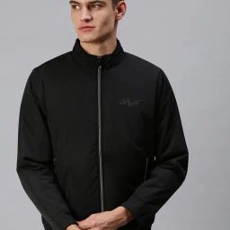 SHOWOFF Black Slim Fit Jackets-image-73