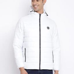 Cantabil White Regular Fit Full Sleeves Hooded Jacket-image-44