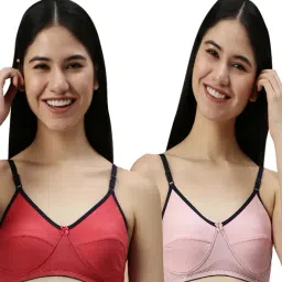Kryptic Fuchsia & Dusty Pink Full Coverage Everyday Bra - Pack of 2-image-86