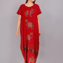 AAKARSHANA Printed Maxi Nightdress-picture-42