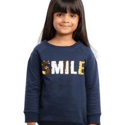 Under Fourteen Only Kids Navy Embellished Full Sleeves Sweatshirt-image-56