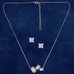 Taraash 92.5 Sterling Silver Necklace Set for Women-image-52