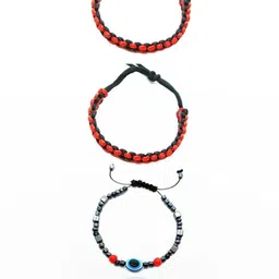 Dynamic Retail Global Men Set of 4 Beaded Stainless Steel Wraparound Bracelet-image-76