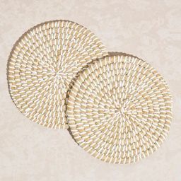 Westside Home White Braided Trivet (Set of 2)-image-80