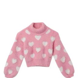Elle Kids Pink & White Printed Full Sleeves Sweater-image-98