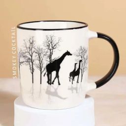 Smokey Cocktail White Ceramic African Safari Printed Coffee Mug (350ml)-image-11