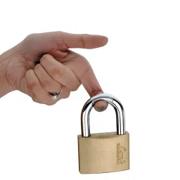 Link 70 mm Brass Lacquered Finish 3 Keys Padlock-3