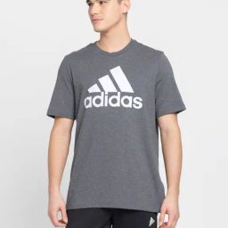 Adidas Dark Grey Regular Fit Printed Sports T-Shirt-image-17