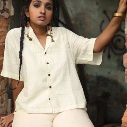 Quirky Bae White Cotton Printed Shirt-image-76