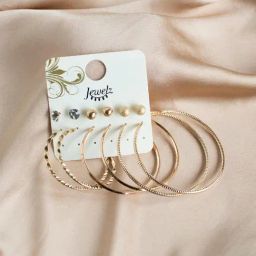 Jewelz Pack of 6 Fashion Non-Precious Metal Base Earrings for Women & Girls-26