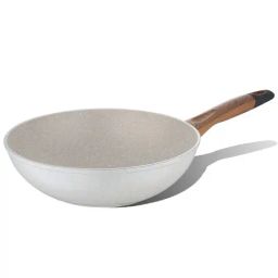 Bergner Naturally Forged White Aluminium Non Stick 28 cm Wok (3.3 L)-image-37