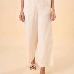 Akkriti by Pantaloons Ecru Embroidered Casual Trouser-image-73