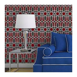 Kayra Decor Geometric 24x40 Inch Wall Design Stencil Painting KDS90061-7