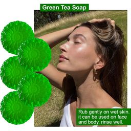 GROOVY Set Of 5 Deep Cleansing Green Tea Soap - 100 g Each image 2