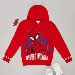 Pantaloons Junior Boys Fiery Red Character Based Full Sleeves Sweaters & Cardigans-image-27