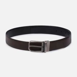 Peter England Brown & Black Leather Casual Belt-image-79