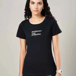 Ajile by Pantaloons Black Cotton Printed T-Shirt-picture-40