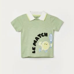 Juniors by Lifestyle Baby Boys Grey Regular Fit Polo T-Shirt-image-34