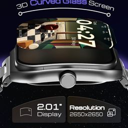 Boult Trail Pro 2.01" 3D Curved Display, Working Crown, 600 Nits, IP68 Smart Watch image 4