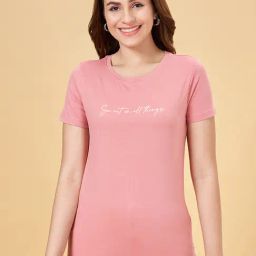 Honey by Pantaloons Pink Cotton Printed T-Shirt-image-98