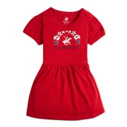 Beverly Hills Polo Club Kids Red Printed T-Shirt Dress-picture-11