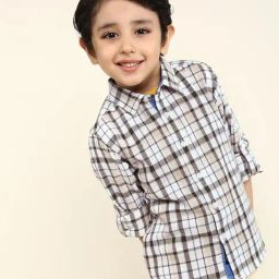 Bonkids Boys Multicolor Cotton Chequered Shirt-image-81