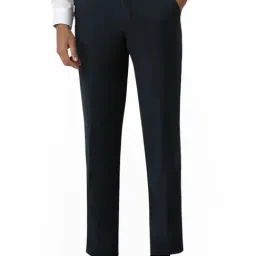 Van Heusen Navy Regular Fit Trousers-image-75