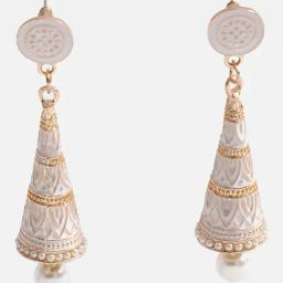 Sohi Gold Plated Designer Stone Jhumki Earrings-29
