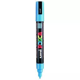 Uni Posca PC-5M 1.8-2.5 mm Medium Tip Light Blue Ink Water Based Paint Marker (Pack of 6 Pcs)-picture-48