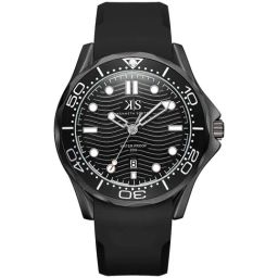 Kenneth Scott Men's Analog Black Dial Watch - K22009-BSBB-79